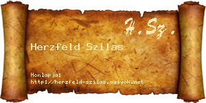 Herzfeld Szilas névjegykártya